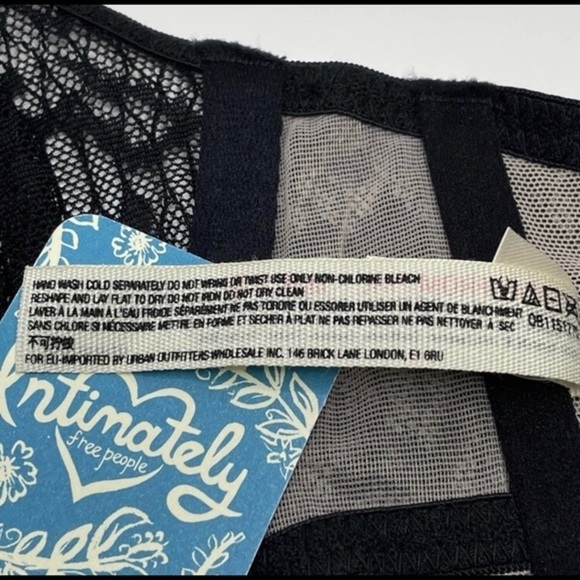 Free People NWT Black Lace Tameeka Underwire Bra L - Picture 12 of 13